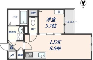 GRANDIR瓢箪山の物件間取画像